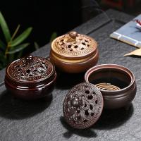 Traditional Ceramic Inserted Burner Incense Seat, Porcelain, plated, for home and office & durable, more colors for choice, 85x75x67mm, Sold By PC