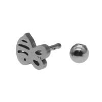 Stainless Steel Uho piercing nakit, Nehrđajući čelik, Pčela, za žene, izvorna boja, 12x8x6mm, Prodano By PC