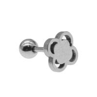 Rostfritt stål Ear Piercing Smycken, ROSTFRITT STÅL, Blomma, för kvinna, ursprungliga färgen, 12x7x7mm, Säljs av PC
