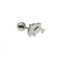 Stainless Steel Ear Piercing Jewelry, Dolphin, for woman, original color, 12x6x7mm, Sold By PC