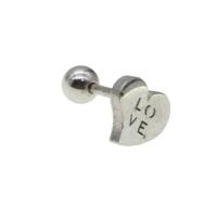 Stainless Steel Ear Piercing Jewelry Heart for woman original color Sold By PC
