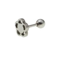 Stainless Steel Ear Piercing Jewelry, Flower, for woman, original color, 12x8x8mm, Sold By PC