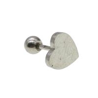Rostfritt stål Ear Piercing Smycken, ROSTFRITT STÅL, Hjärta, för kvinna, ursprungliga färgen, 12x8x8mm, Säljs av PC