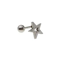 Stainless Steel Ear Piercing Jewelry Star for woman original color Sold By PC