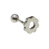 Stainless Steel Ear Piercing Jewelry, Flower, for woman, original color, 12x7x7mm, Sold By PC