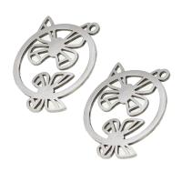 Stainless Steel Pendants Round butterfly design original color Sold By PC