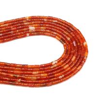 Natural Red Agate Beads, Column, DIY, red, 3.50x6mm, Sold Per 38 cm Strand