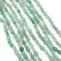 Perles aventurine, aventurine vert, pepite, DIY, vert, 6-8mm, Vendu par 38 cm brin