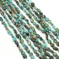 Perles turquoises, Turquoise africain, pepite, DIY, couleurs mélangées, 6-8mm, Vendu par 38 cm brin