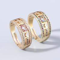 Brass δάχτυλο του δακτυλίου, Ορείχαλκος, κοσμήματα μόδας & για τη γυναίκα & με στρας, περισσότερα χρώματα για την επιλογή, Sold Με PC