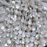 Perles nacres baroques de culture d'eau douce , perle nucléée de culture d'eau douce, Irrégulière, blanc, Vendu par brin
