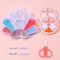 Acrylic DIY Bracelet Set, with Polypropylene(PP), with letter pattern, multi-colored, 125x120mm, Sold By Set