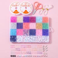 Acrylic DIY Bracelet Set, with Polypropylene(PP), with letter pattern, multi-colored, 190x130x20mm, Sold By Set
