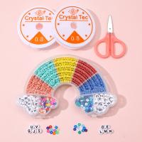 Acrylic DIY Bracelet Set with Polymer Clay with letter pattern multi-colored Sold By Set