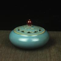 Traditional Ceramic Inserted Burner Incense Seat, Porcelain, plated, for home and office & durable, 70x110x72mm, Sold By PC