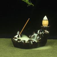Backflow Incense Burner, Porcelain, plated, durable & Corrosion-Resistant, 100x80x50mm, Sold By PC
