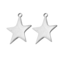 Bijoux pendentifs en acier inoxydable , étoile, couleur originale, 18x15x1mm, Vendu par PC