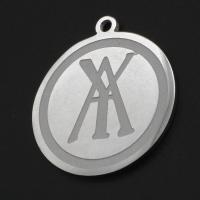 Stainless Steel Pendants, Round, original color, 28x25x1mm, Sold By PC