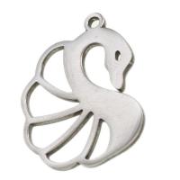 Stainless Steel Pendants, Swan, original color, 28x21x1mm, Sold By PC