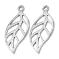 Stainless Steel Pendants, Leaf, original color, 28x13x1mm, Sold By PC