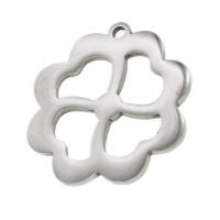 Stainless Steel Pendants, Four Leaf Clover, original color, 26x26x1mm, Sold By PC
