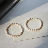 Braccialetto perla coltivata d'acqua dolce, perla d'acquadolce coltivata naturalmente, formato differente per scelta & per la donna, bianco, 5-6mm, Venduto da PC