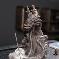 Backflow Incense Burner, Purple Clay, plated, for home and office & durable, 170x110x115mm, Sold By PC