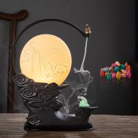 Backflow Incense Burner, Porcelain, plated, for home and office & durable, more colors for choice, 315x245x95mm, Sold By PC