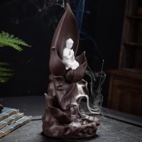 Backflow Incense Burner, Porcelain, plated, for home and office & durable & different styles for choice, more colors for choice, 145x100x280mm, Sold By PC