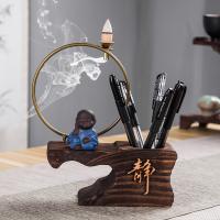 Backflow Incense Burner, Porcelain, plated, for home and office & durable & different styles for choice, more colors for choice, 155x55x190mm, Sold By PC