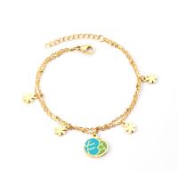Bijoux bracelet en acier inoxydable, avec 1.18inch chaînes de rallonge, légumes, Placage de couleur d'or, pour femme, Longueur:6.69 pouce, Vendu par PC