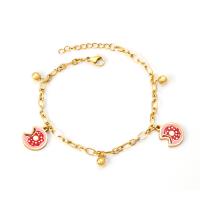 Stainless Steel Jewelry Bracelet, with 1.18inch extender chain, gold color plated, for woman, Length:7.09 Inch, Sold By PC