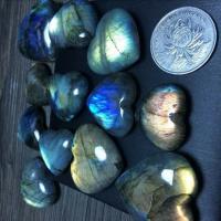 Labradorite Decoration, Heart, mixed colors, 20mm, Sold By PC