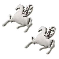 Stainless Steel Animal Pendants, Horse, original color, 13x13x1mm, Sold By PC