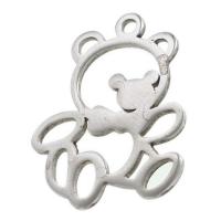 Stainless Steel Animal Pendants, Bear, original color, 27x20x1mm, Sold By PC