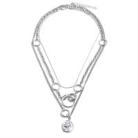 Mode-Multi-Layer-Halskette, Zinklegierung, mit Verlängerungskettchen von 1.97, plattiert, drei Stücke & Modeschmuck & für Frau, Länge 15.75 ZollInch, verkauft von setzen