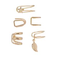 Fashion Earring Cuff and Wraps Zinc Alloy plated 5 pieces & fashion jewelry & for woman Sold By Set