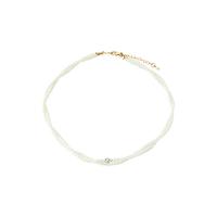 Plastik perle halskæde, Zinc Alloy, med ABS plastik perle, med 1.57 extender kæde, forgyldt, Dobbelt lag & mode smykker & for kvinde, Længde 13.4 inch, Solgt af sæt