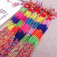 Fashion Bracelet Cord, Nylon Cord, braided bracelet, mixed colors, 2.50mm, Length:Approx 6 Inch, 100Strands/Lot, Sold By Lot
