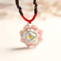 Porcelain Necklace Flower plated fashion jewelry & for woman Sold Per 14.1-29.9 Inch Strand
