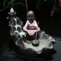 Backflow Incense Burner, Porcelain, plated, for home and office & durable, more colors for choice, 210x140x105mm, Sold By PC