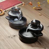 Backflow Incense Burner, Porcelain, plated, for home and office & durable, more colors for choice, 130x100x90mm, Sold By PC