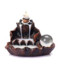 Backflow Incense Burner, Resin, plated, for home and office & durable, 173x58x102mm, Sold By PC