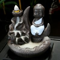Backflow Incense Burner, Porcelain, plated, for home and office & durable, more colors for choice, 125x120mm, Sold By PC