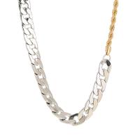 Collar de Aleación de Zinc, chapado en oro KC, cadena cruzada & para mujer, libre de níquel, plomo & cadmio, longitud:17.52 Inch, Vendido por UD