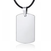 Tungsten Steel Necklace with PU Leather for man Length 18.31 Inch Sold By PC