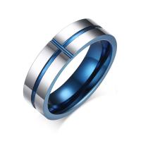 Tungsten Steel Finger Ring polished & for man 6mm Sold By PC