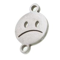 Stainless Steel Connector Round facial expression series original color Sold By PC