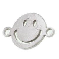 Stainless Steel Connector Smiling Face original color Sold By PC