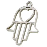 Stainless Steel Pendants Hand with heart pattern original color Sold By PC